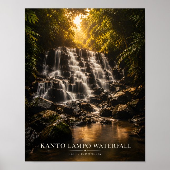 Kanto Lampo Wasserfall Bali Poster (Vorne)
