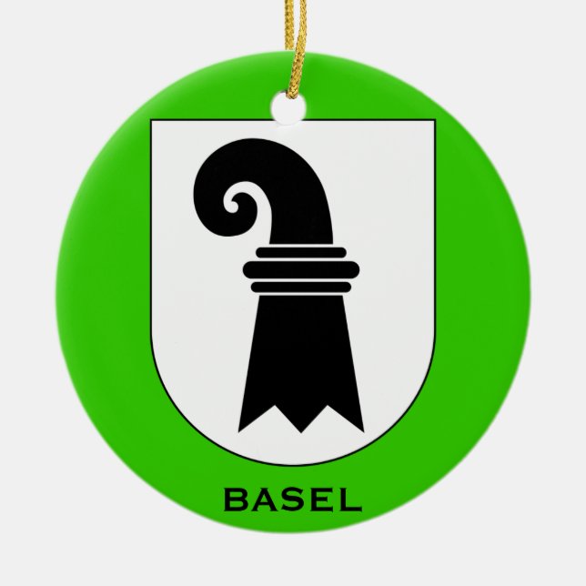 Kanton Basel* Weihnachtsverzierung Keramikornament (Vorne)