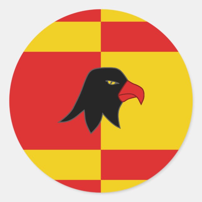 Kanton Falconcree Populace Abzeichen Runder Aufkleber (Vorderseite)