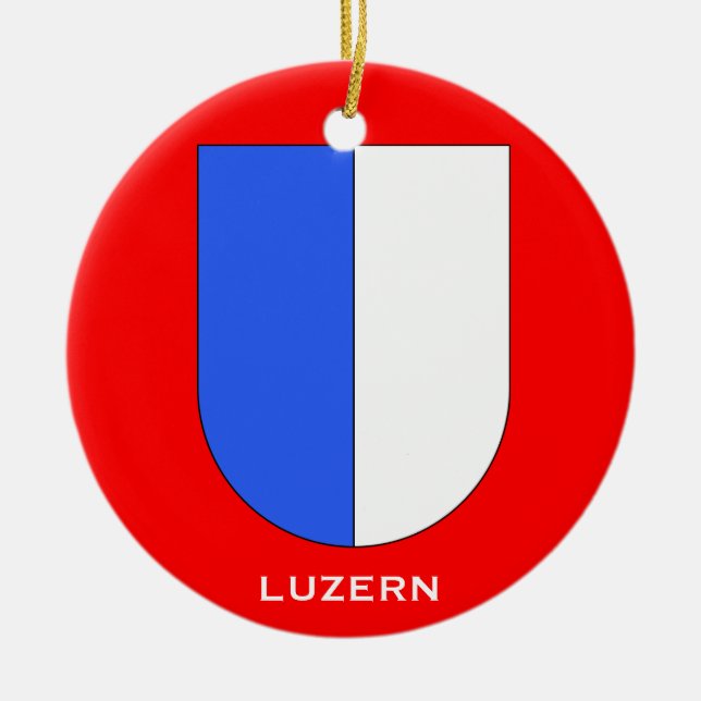 Kanton Lucerne* Weihnachtsverzierung Keramik Ornament (Vorne)