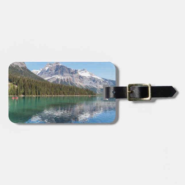 Kanu am berühmten Emerald Lake - Yoho NP, Kanada Gepäckanhänger (Vorderseite horizontal)