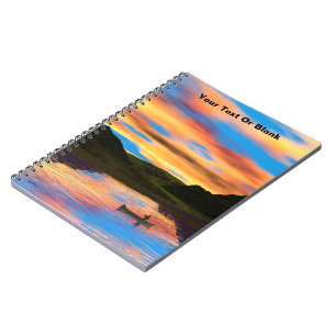 Kanu am Sunset Lake Notizblock