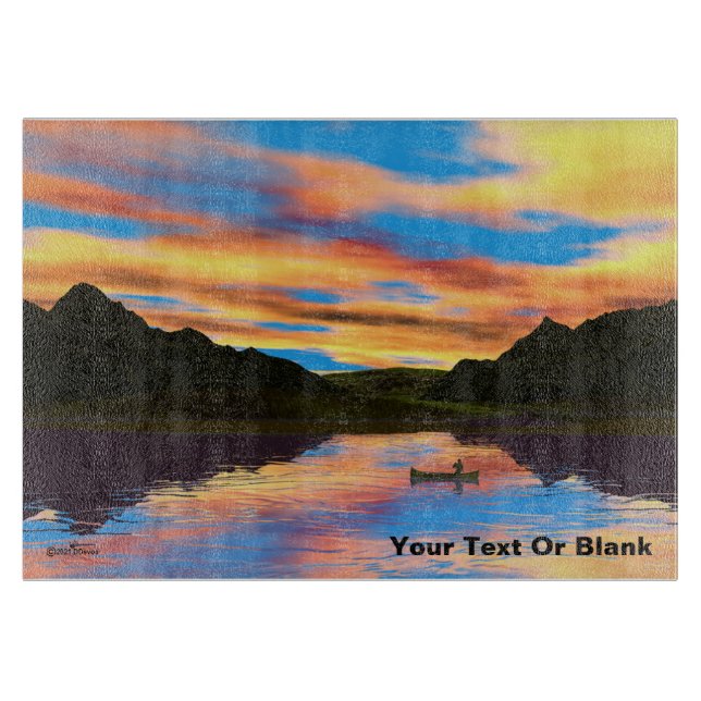 Kanu am Sunset Lake Schneidebrett (Vorderseite)