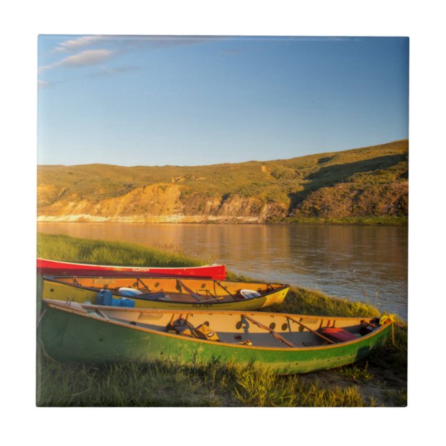 Kanu entlang der weißen Klippen von Missouri Fliese (Vorderseite)