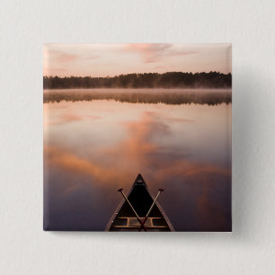 Kanu-Erholungen am Ufer des Pawtuckaway Lake Button