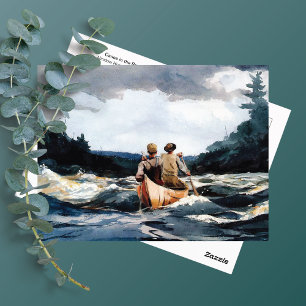 Kanu im Rapids Winslow Homer Postkarte