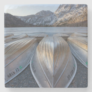 Kanu in dem See Steinuntersetzer