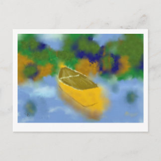 Kanu in Wasserkunst Postkarte
