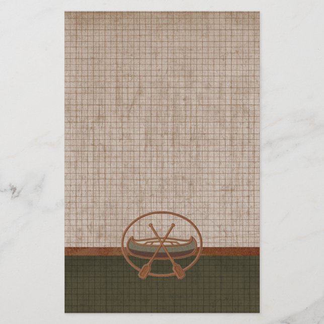 Kanu-Reise-Campings-Ferien Briefpapier (Vorderseite)