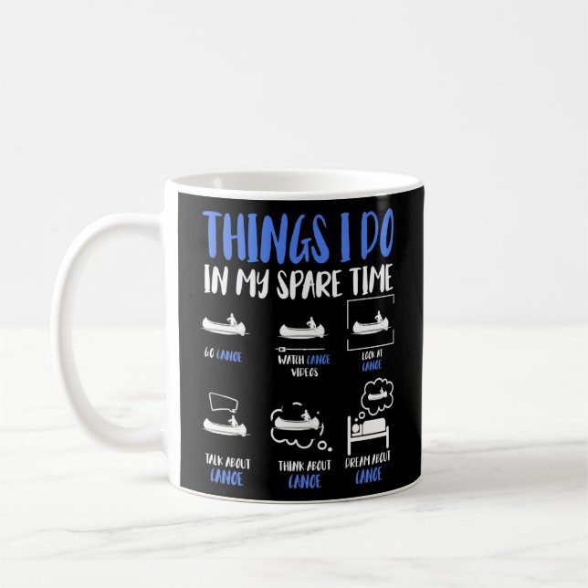 Kanufahre, was ich in meiner Freizeit mache Kaffeetasse (Links)