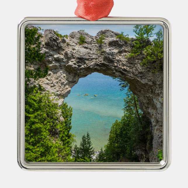 Kanufahren am Arch Rock Ornament Aus Metall (Vorne)