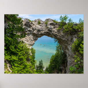 Kanufahren am Arch Rock Poster