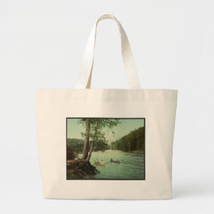 Kanufahren auf einem Adirondack Mountain Stream Jumbo Stoffbeutel