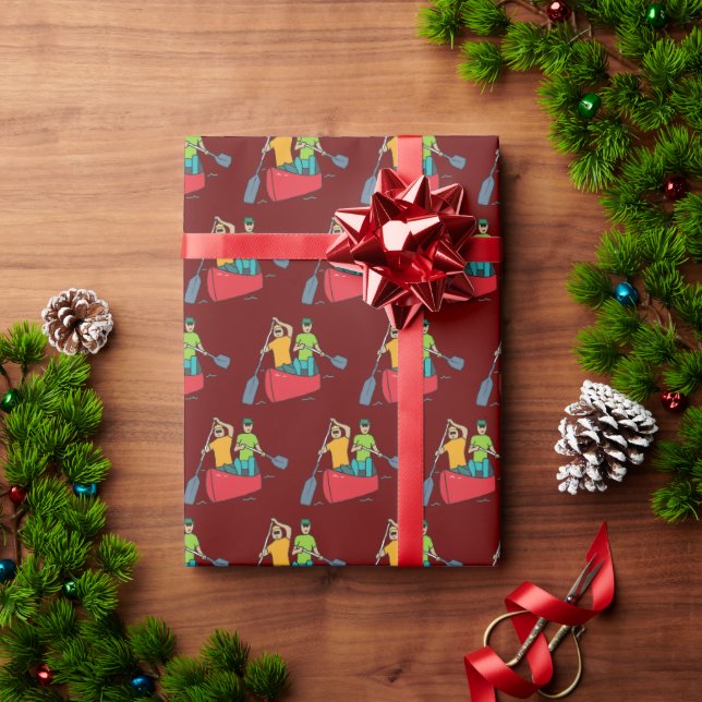 Kanufahren Geschenkpapier (Feiertagsgeschenk)