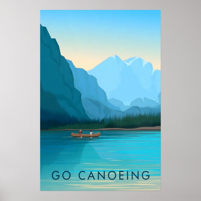 Kanufahren Reiseplakat Poster (Vorne)