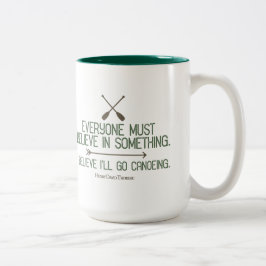 Kanufahren | Thoreau-Quote Zweifarbige Tasse