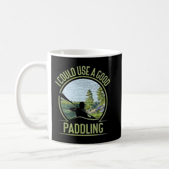 Kanufahrer Kayak könnte ich gut planen Kaffeetasse (Links)
