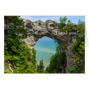 Kanufahrt am Arch Rock Danke Karte