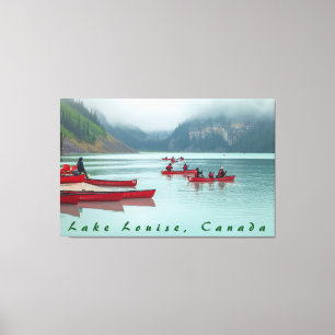 Kanufahrt in Lake Louise Leinwanddruck