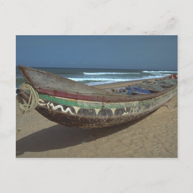 Kanufischer am Strand von Keta, Ghana Postkarte (Vorderseite)