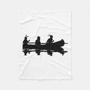 Kanuische Silhouette Fleecedecke