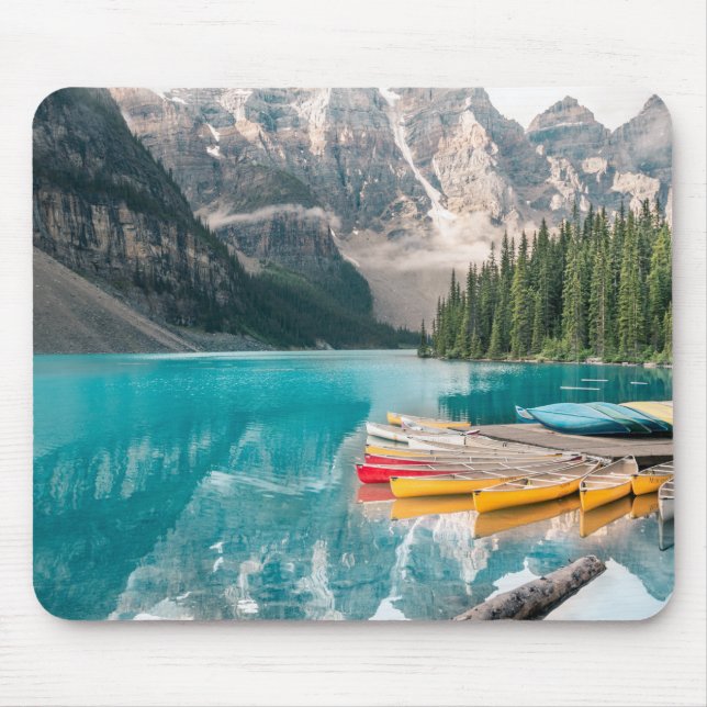 Kanus auf dem Moraine Lake Banff National Park Kan Mousepad (Vorne)
