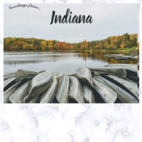Kanus in der Kette-O-Seen Warren Township Indiana