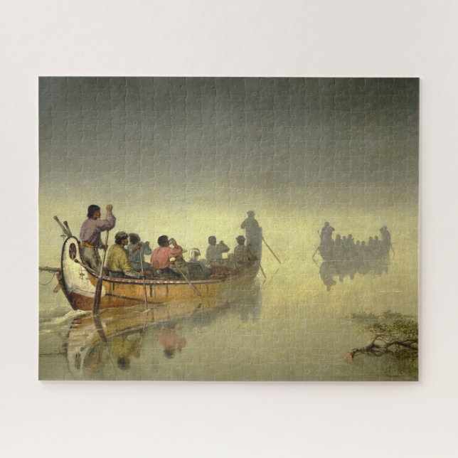 Kanus in Nebel, Lake Superior von F. A. Hopkins (Horizontal)