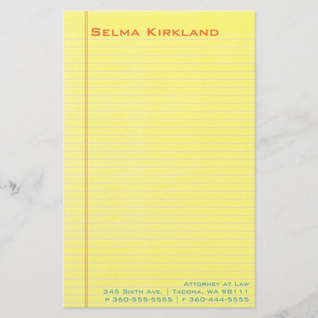 Kanzleibogenblock Briefpapier (Vorderseite)