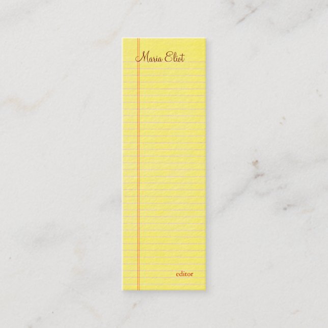 Kanzleibogenblock Mini Visitenkarte (Vorderseite)