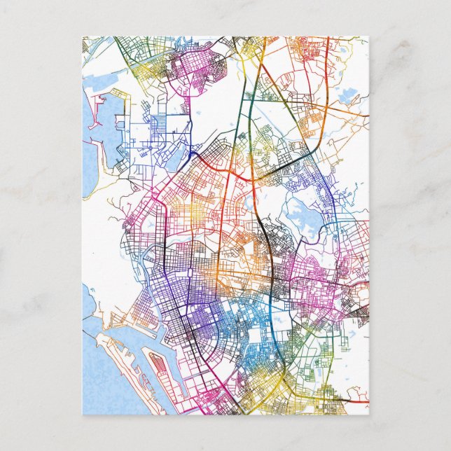 Kaohsiung City Taiwan Karte (Vorderseite)