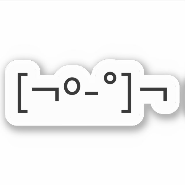 Kaomoji Zombie Japanischer Emoticon Sticker (Vorderseite)