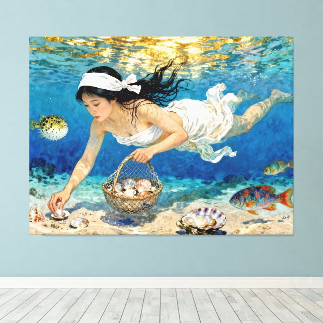 "Kaori of Tides" - Ein Ozeanportrait Leinwanddruck (Insitu (Holzboden))