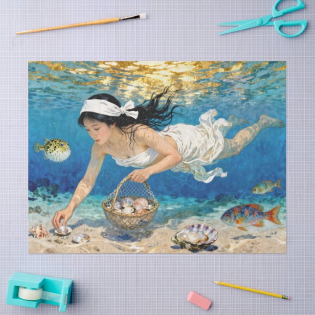 "Kaori of Tides" - Ein Ozeanportrait Seidenpapier (Basteln)