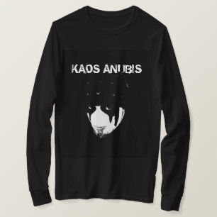 Kaos Anubis langes Gesicht Hülsen-B&W T-Shirt