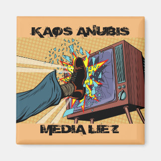 Kaos Anubis MEDIA LIEZ 2 Inch Square Magnet