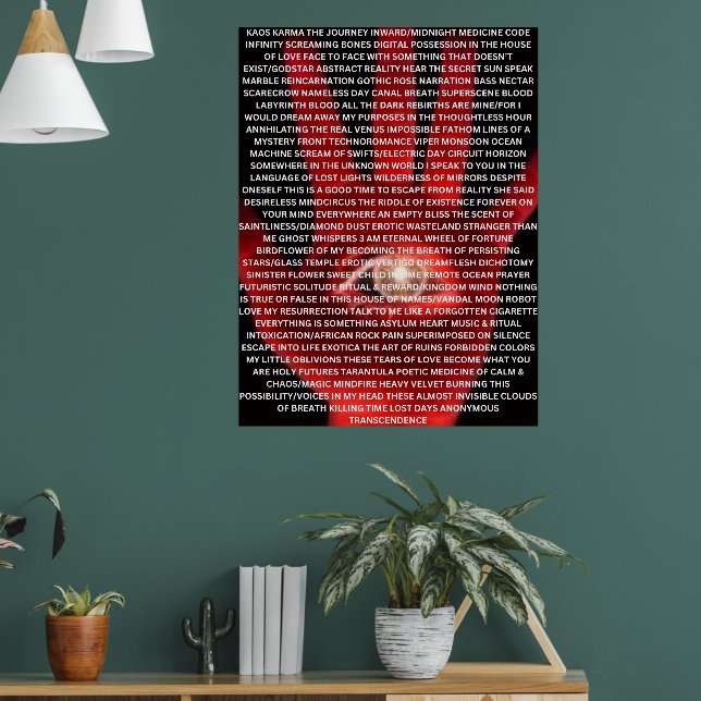 KAOS KARMA Original-Gedichtposter Poster (Wohnzimmer 1)