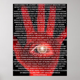 KAOS KARMA Originalgedichtposter Poster
