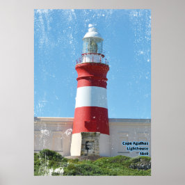 Kap Agulhas Leuchtturm 1849 Poster