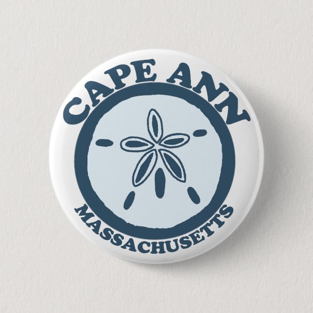 Kap Ann - Sand-Dollar-Entwurf Button (Vorderseite)