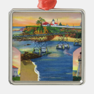 Kap Arago Brücken-und Leuchtturm-Mund Silbernes Ornament
