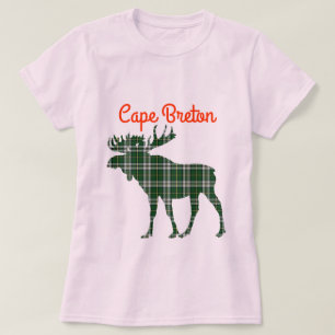 Kap-Breton-Shirt-Elch-Tartan-Rosa T-Shirt