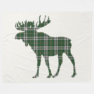 Kap Breton Tartan Custom Elch grün Kariert Fleecedecke