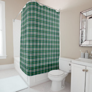 Kap-Breton-Tartan-Grün-Weiß-Kariertes Muster Duschvorhang