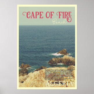 Kap der Feuer Strand Küste Jijel, Algerien Poster