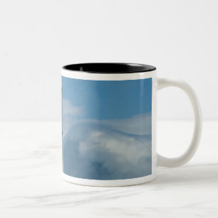 Kap Egmont Leuchtturm und Mt Taranaki/Mt Zweifarbige Tasse