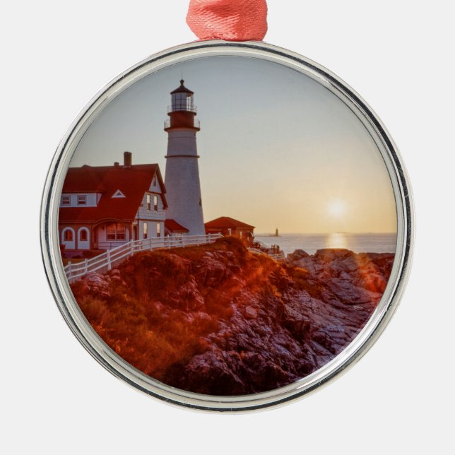 Kap Elizabeth Maine Ornament Aus Metall (Vorne)