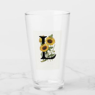 Kap-Gänseblümchen-Monogramm L Trinkglas Glas