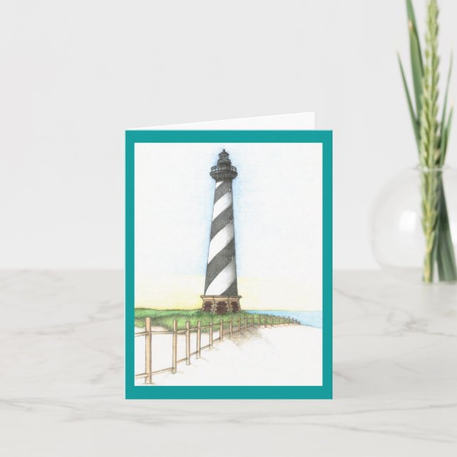 Kap Hatteras Leuchtturm-Anmerkungs-Karte Karte (Vorderseite)
