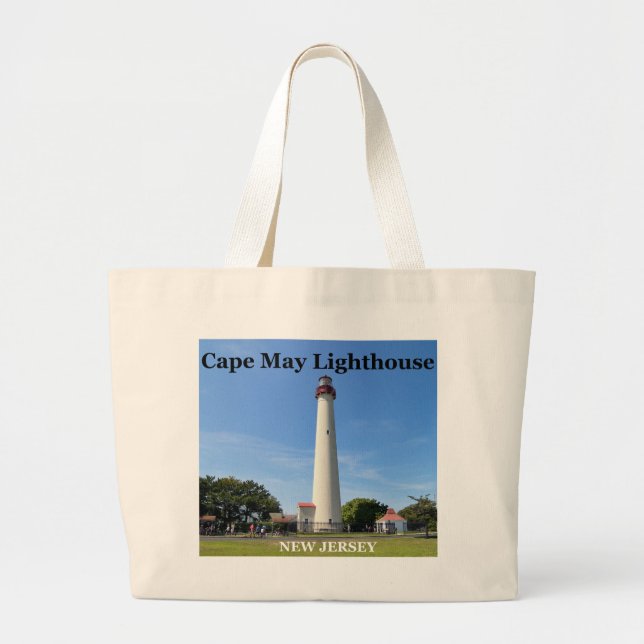 Kap Mai Leuchtturm, New Jersey Tote Bag Jumbo Stoffbeutel (Vorne)